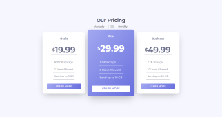 Pricing Card Design codé en Astro